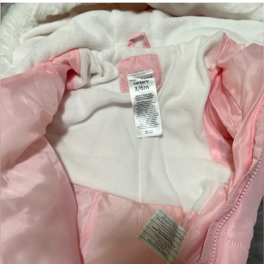 Baby girl Carter's pink pram